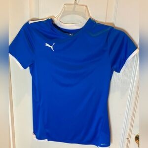 NWT Puma Royal Blue Sports Tee/Jersey with White Trim